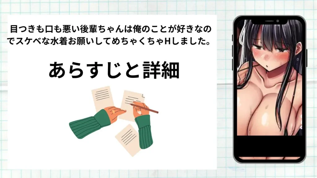 漫画「目つきも口も悪い後輩ちゃんは俺のことが好きなのでスケベな水着お願いして」のあらすじと詳細情報